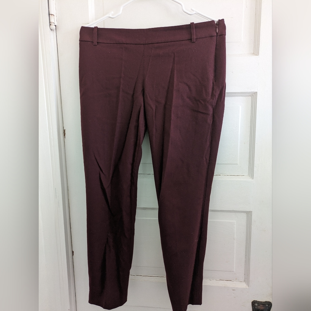 Maroon J Crew work pants